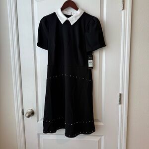 Karl Lagerfeld Black and White Sheath Mini Dress